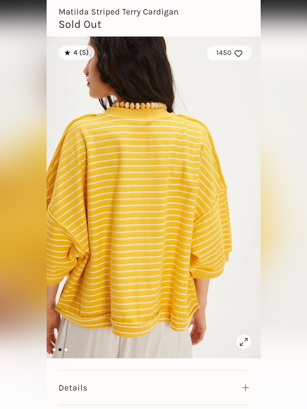 NWT Free People Matilda Strip Terry Top - Picture 2 of 10